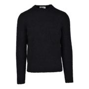 Filippo De Laurentiis Alpacka Merino Blandning Stickad Tröja Black, He...