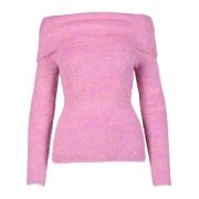 Guess Elegant Stickad Topp med Viskos Pink, Dam