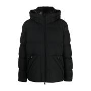 Woolrich Svart Vadderad Dunjacka med Logotyp Black, Herr