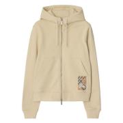 Burberry Nutmeg Hoodie för Stiligt Komfort Beige, Dam