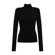 Givenchy Hög Hals Cashmere Stickad Tröja Black, Dam