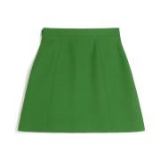 Valentino Garavani Högmidjade Juvelknapp Mini Kjol Green, Dam