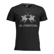 La Martina Kortärmad Herr T-shirt Svart Black, Herr