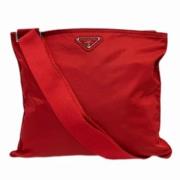 Prada Vintage Pre-owned Canvas crossbodyvskor Red, Dam