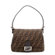 Fendi Vintage Pre-owned Canvas axelremsvskor Brown, Dam