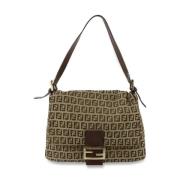 Fendi Vintage Pre-owned Canvas axelremsvskor Brown, Dam