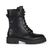 Guess Eco Läder Ankelboots med Logotryck Black, Dam