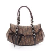 Dior Vintage Pre-owned Canvas handvskor Brown, Dam