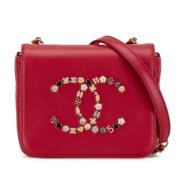 Chanel Vintage Pre-owned Tyg chanel-vskor Red, Dam