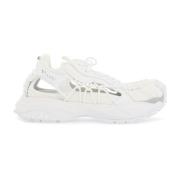 Versace Futuristiska Lädersneakers med Snörväv White, Dam