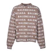 Balenciaga Logotyp Tröja Beige, Herr