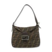 Fendi Vintage Pre-owned Canvas axelremsvskor Brown, Dam