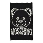 Moschino Halsduk i ull och akryl Black, Dam