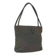 Prada Vintage Pre-owned Nylon totevskor Gray, Dam