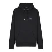 Balmain Hoodie med Couture label Black, Herr