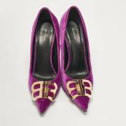 Balenciaga Vintage Pre-owned Sammet klackskor Purple, Dam