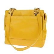 Chanel Vintage Pre-owned Laeder chanel-vskor Yellow, Dam