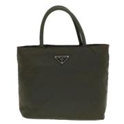 Prada Vintage Pre-owned Tyg prada-vskor Green, Dam