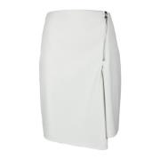 Patrizia Pepe Elegant Kjol med Polyesterblandning White, Dam