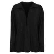 Philosophy di Lorenzo Serafini Glittrande Jerseyblus med Strass Black,...