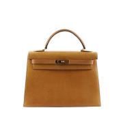 Hermès Vintage Pre-owned Laeder handvskor Beige, Dam