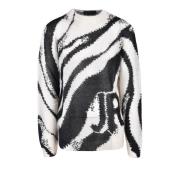 John Richmond Mohair Ull Blandning Stickad Tröja Black, Herr