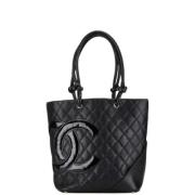 Chanel Vintage Pre-owned Tyg chanel-vskor Black, Dam