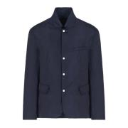 Armani Exchange Blå Vadderad Dragkedja Blazer Jacka Blue, Herr