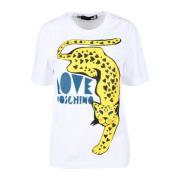 Love Moschino Bomull T-shirt med Stiligt Design White, Dam