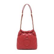 V73 Ruby Mini Hobo Väska med Matelassé Motiv Red, Dam