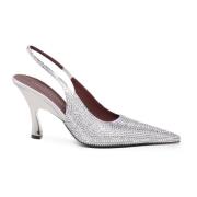 Stella McCartney Silver Patentläder Platta Skor Gray, Dam