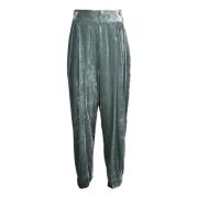 Emporio Armani Elegant Viskosblandningsbyxor Green, Dam