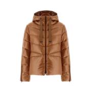 Herno Nylon huva jacka med gåsdunfyllning Brown, Dam