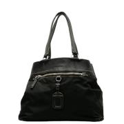 Prada Vintage Pre-owned Canvas handvskor Black, Dam