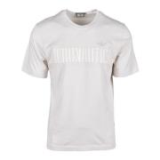 Aeronautica Militare Militärstil Bomullst-shirt Beige, Herr