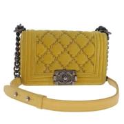 Chanel Vintage Pre-owned Tyg chanel-vskor Yellow, Dam