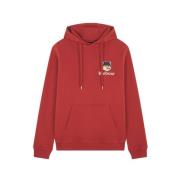 Barbour Fox Head Hoodie av Maison Kitsune Red, Herr