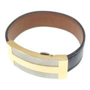 Hermès Vintage Pre-owned Laeder armband Black, Dam