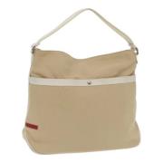 Prada Vintage Pre-owned Canvas handvskor Beige, Dam