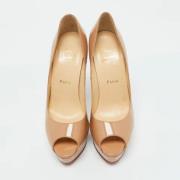 Christian Louboutin Pre-owned Pre-owned Tyg klackskor Beige, Dam