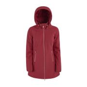 YES ZEE Röd Tech Hoodie Kappa för Kvinnor Red, Dam