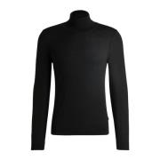 Hugo Boss Slim Fit Ulltröja Svart Black, Herr