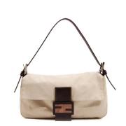 Fendi Vintage Pre-owned Tyg axelremsvskor Beige, Dam