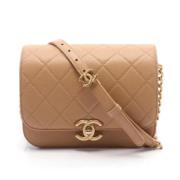 Chanel Vintage Pre-owned Laeder chanel-vskor Beige, Dam