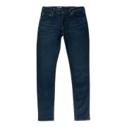 7 For All Mankind Elegant Blåsvart Skinny Denim Jeans Blue, Herr