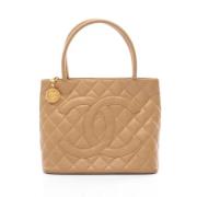 Chanel Vintage Pre-owned Tyg chanel-vskor Beige, Dam