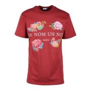 IH NOM UH NIT Bomull T-shirt med unik design Red, Herr