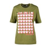 Love Moschino Lyxig Grön T-shirt för Kvinnor Green, Dam