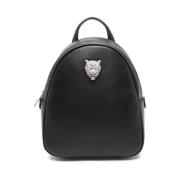 Plein Sport Svart Eco Läder Crossbody Väska Black, Unisex