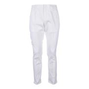 Dondup Bomull Elastan Byxor White, Herr